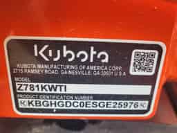 2025 Kubota Z781KWTi-60 zero-turn mower for sale in Cashton WI at Portland Implement
