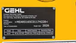 2026 Gehl R165 skid loader for sale in Cashton WI at Portland Implement
