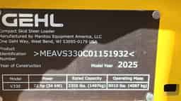 2025 Gehl V330 skid steer for sale in Cashton WI at Portland Implement