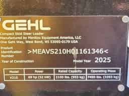 2025 Gehl V210 skid steer for sale in Cashton WI at Portland Implement
