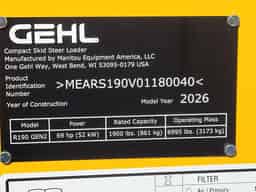 2026 Gehl R190 GEN2 skid loader for sale in Cashton WI at Portland Implement